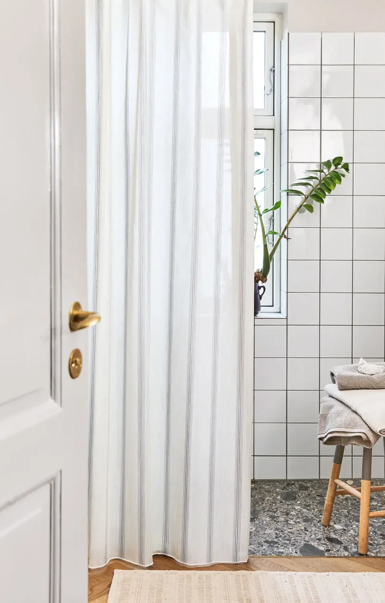 Compliments - Badeforhæng - Lumien shower curtain w/eyelets 200 cm - Sand