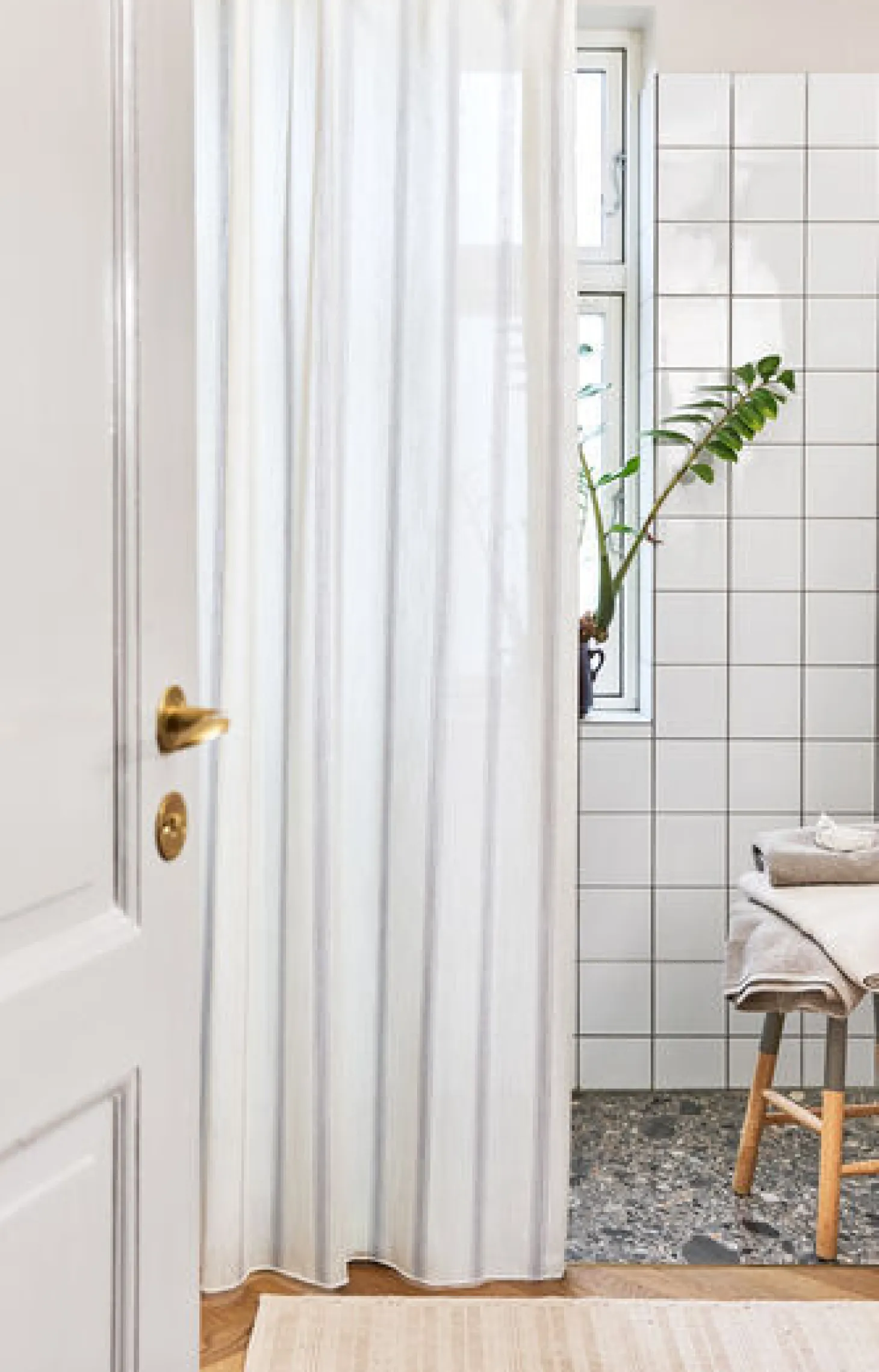Compliments - Badeforhæng - Lumien shower curtain w/eyelets 200 cm - Sand