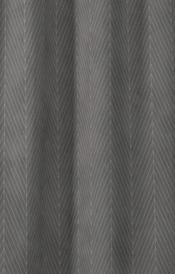 Compliments - Badeforhæng - Pine shower curtain w/tape 220 cm - Mørk grå