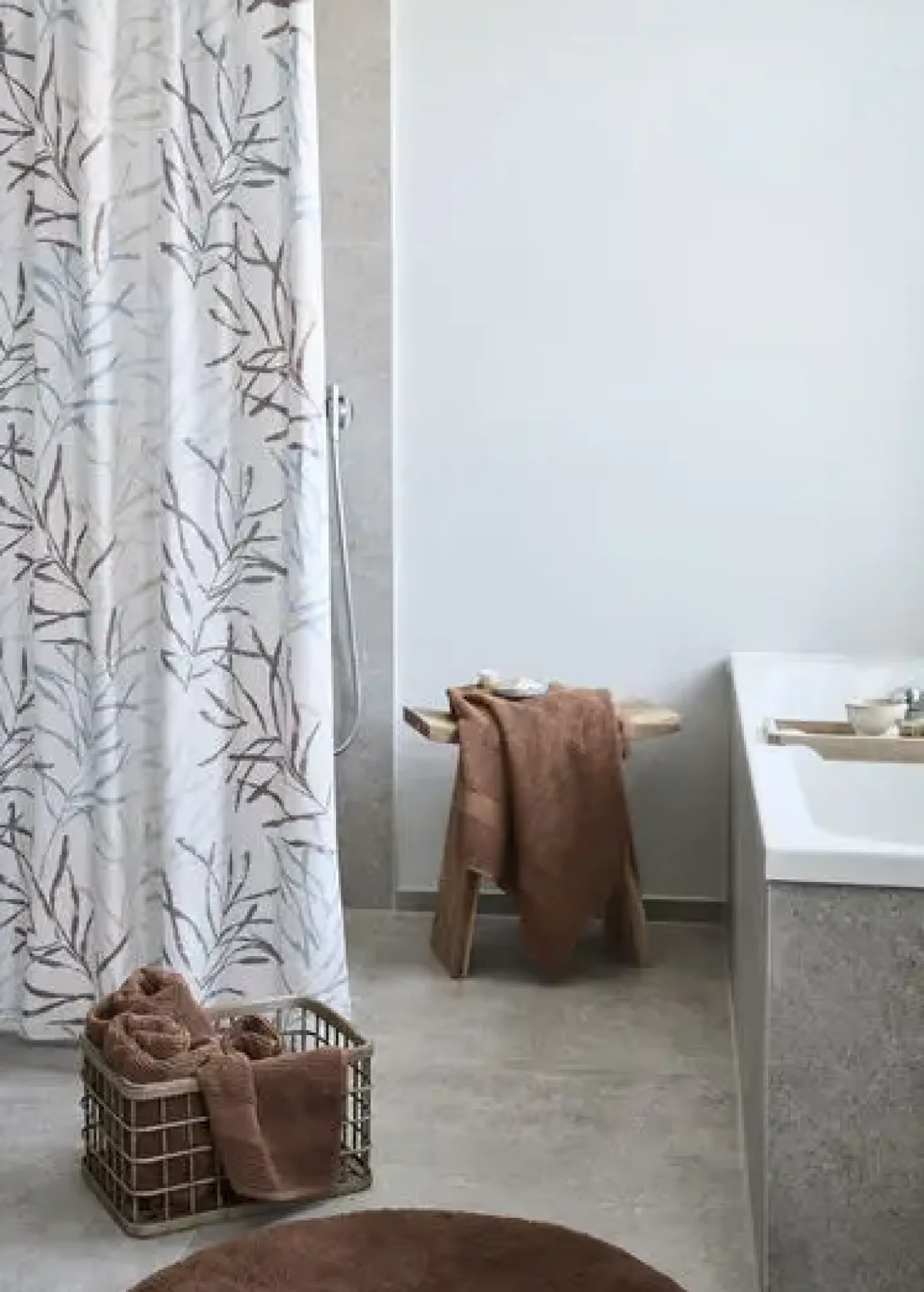 Compliments - Bademåtte - Loop Bath Mat dia. 75 cm - Ler