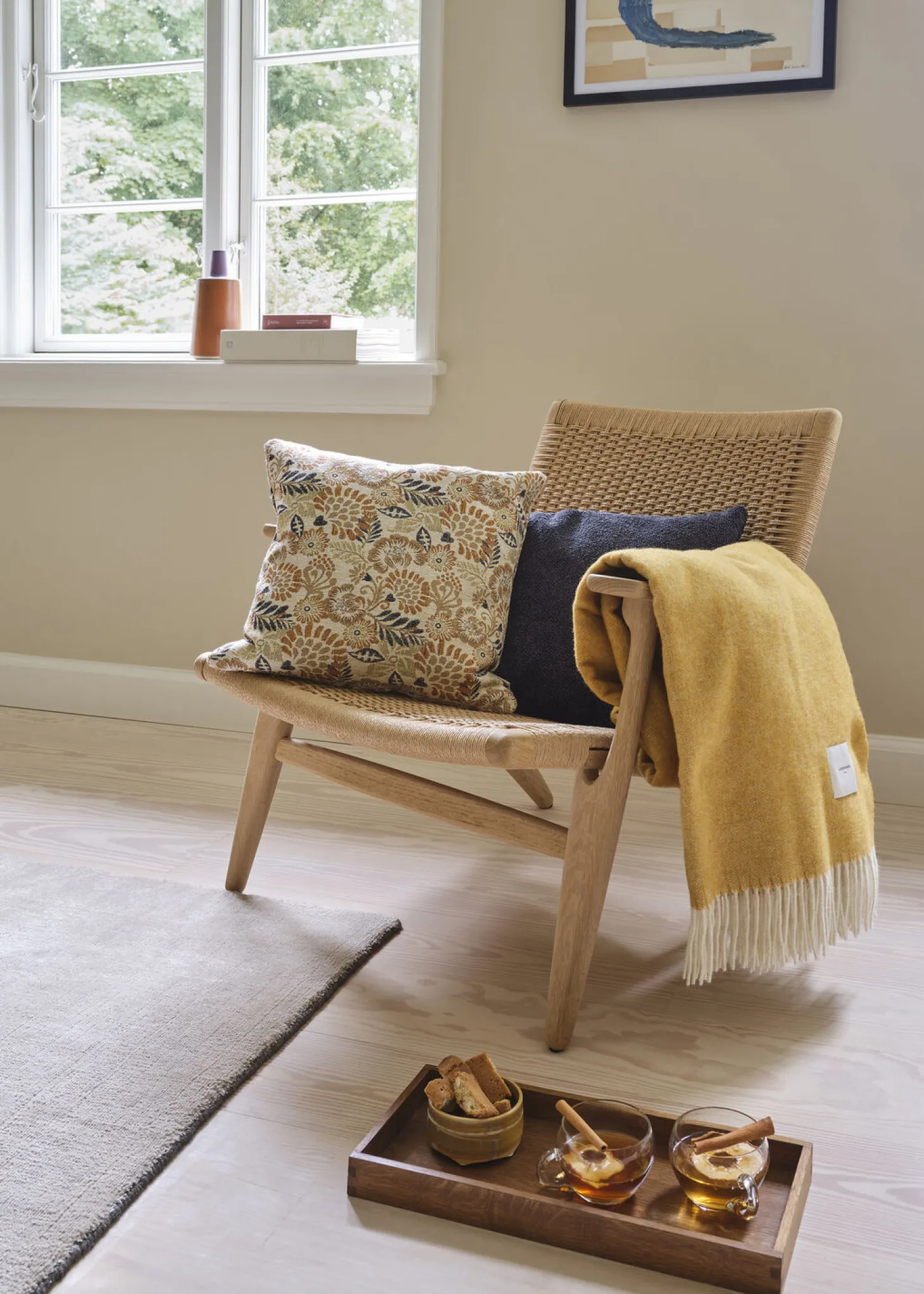 Compliments - Plaid - Waves Throw - 140x200 cm - Mustard