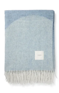 Compliments - Plaid - Waves Throw - 140x200 cm - Mineral blue