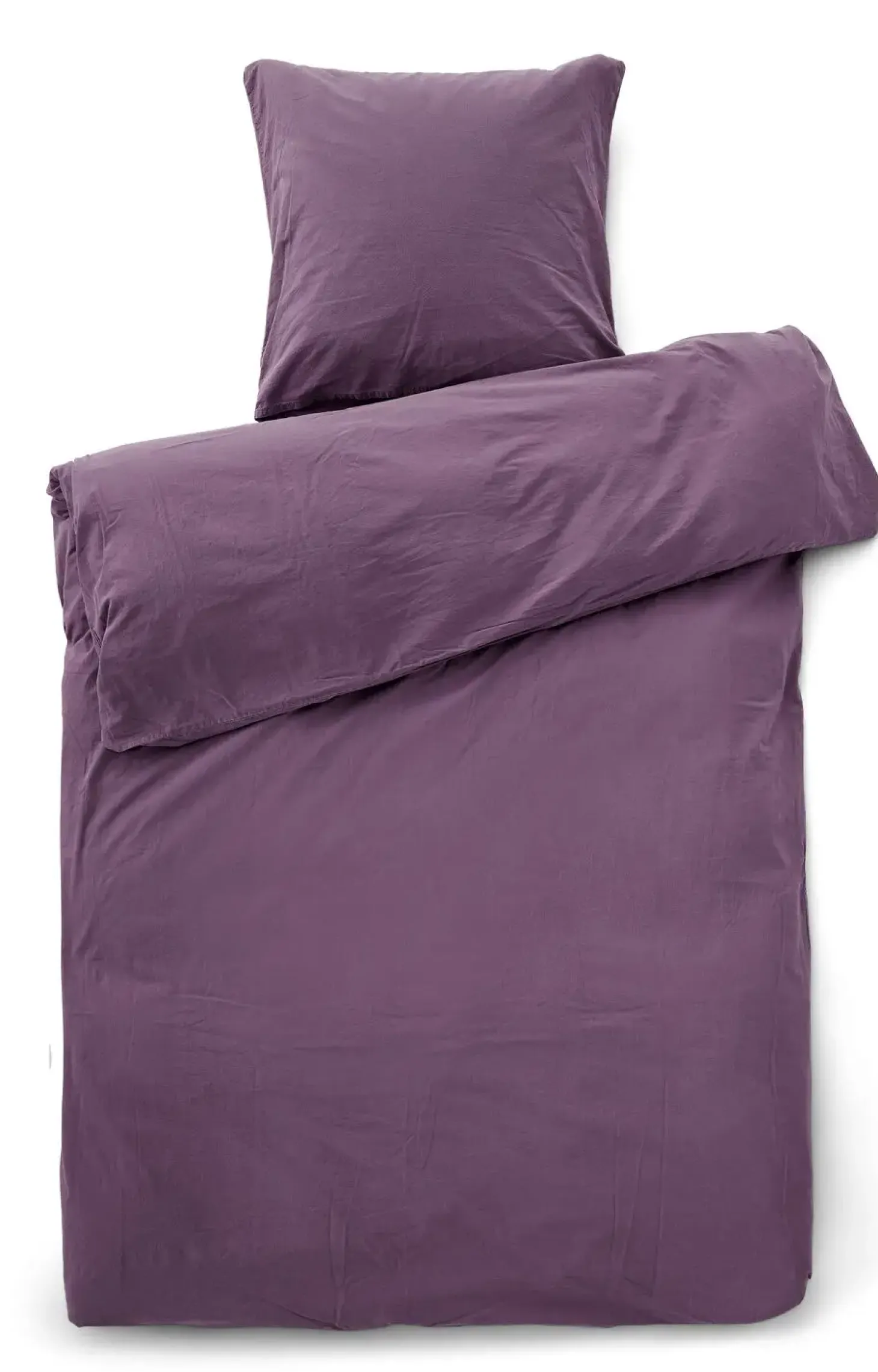 Compliments - Sengetøj - Stone Bed Linen 140x220/60x63 cm - Plum