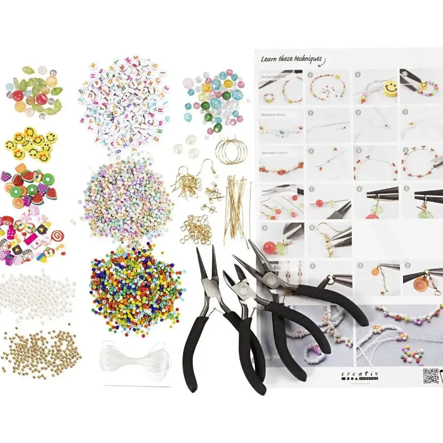 Creativ Company - Start DIY Kit Smykker Friske Farver, 1 pk.