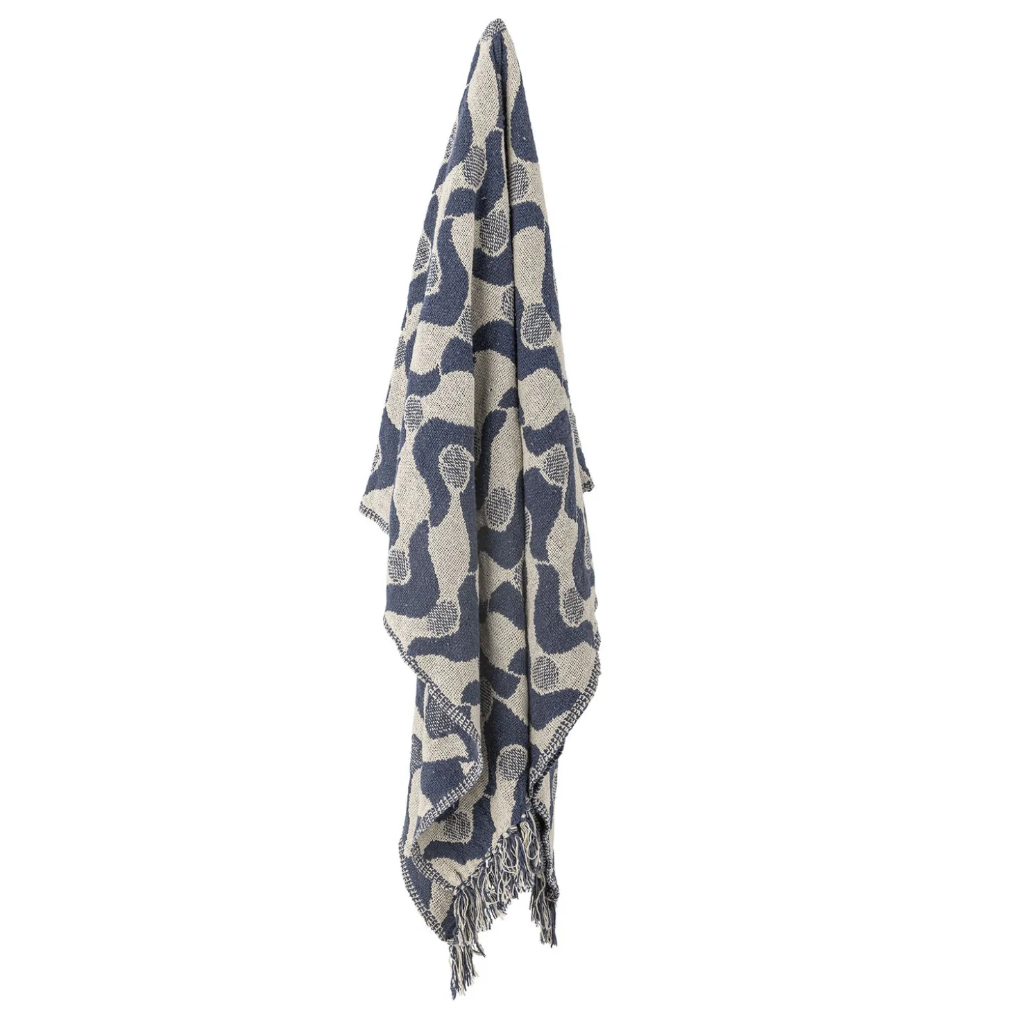 Creative Collection - Santena Plaid, Blå, Genanvendt Bomuld