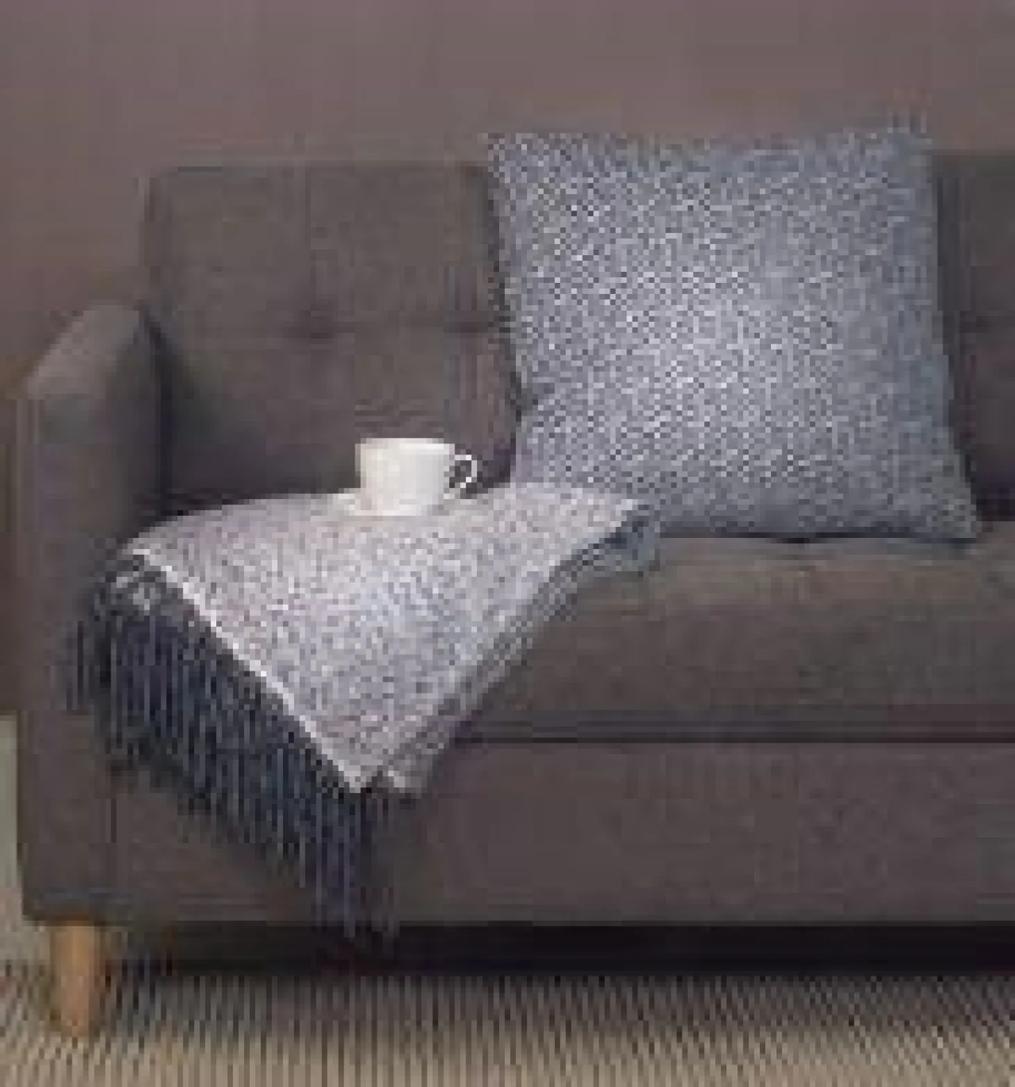 Croy Throw - Plaid - Blue Mirage