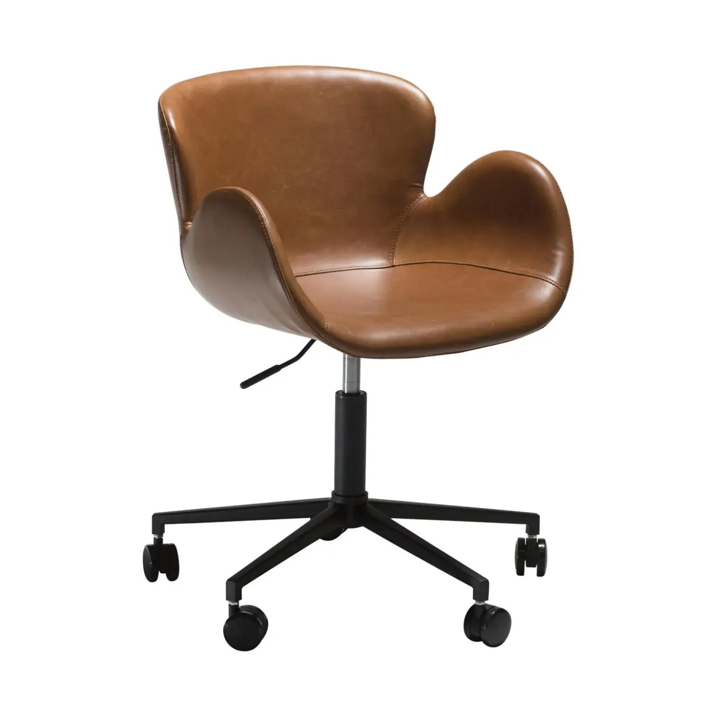 DAN-FORM - GAIA Office Stol - Vintage lysebrun kunstlæder