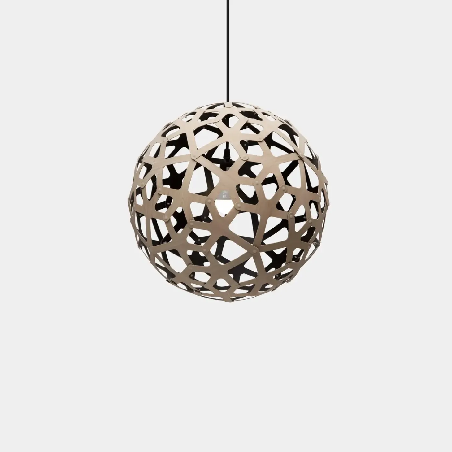 David Trubridge - Coral Pendel - Sort/natur Ø 60cm