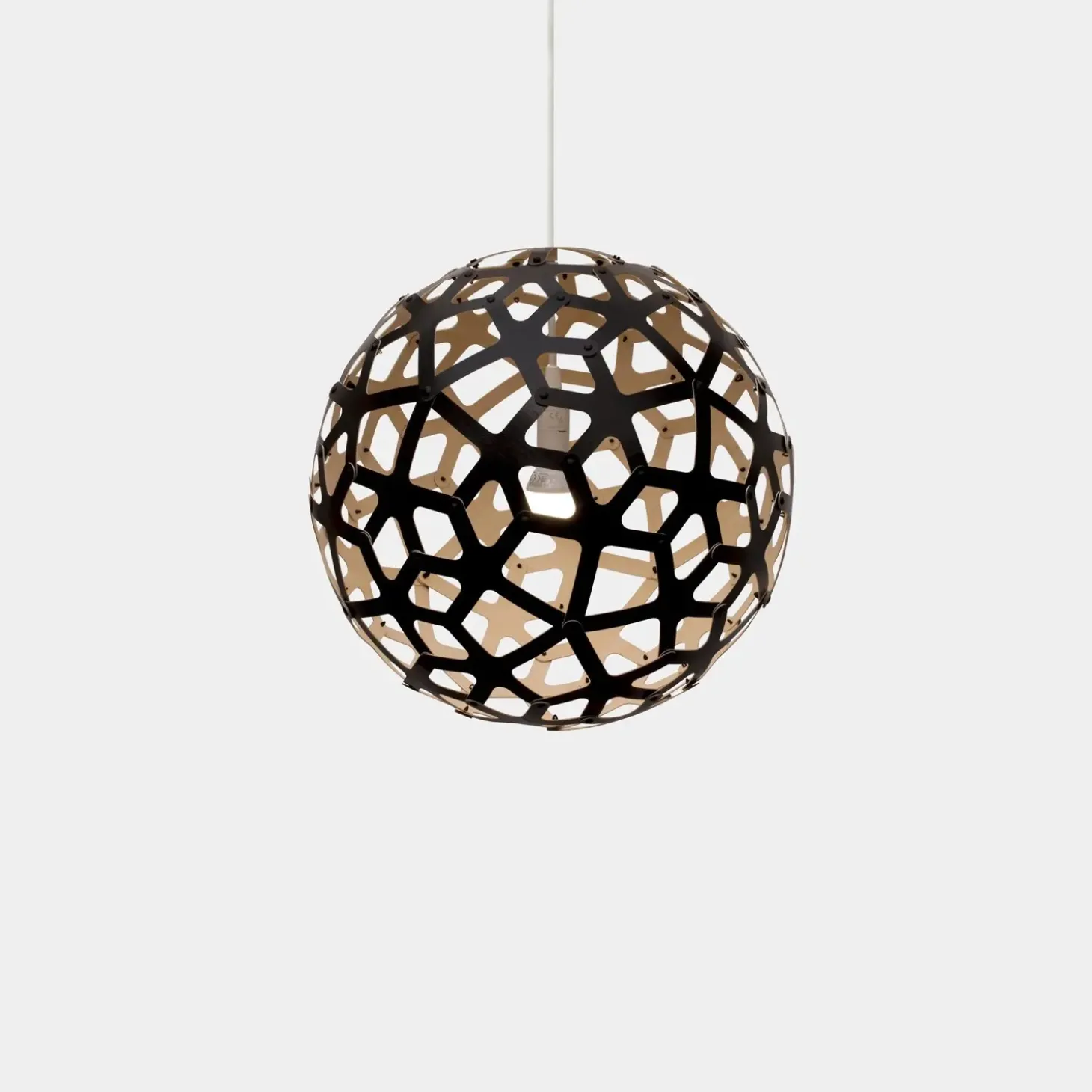 David Trubridge - Coral Pendel - Sort/natur Ø 80 cm
