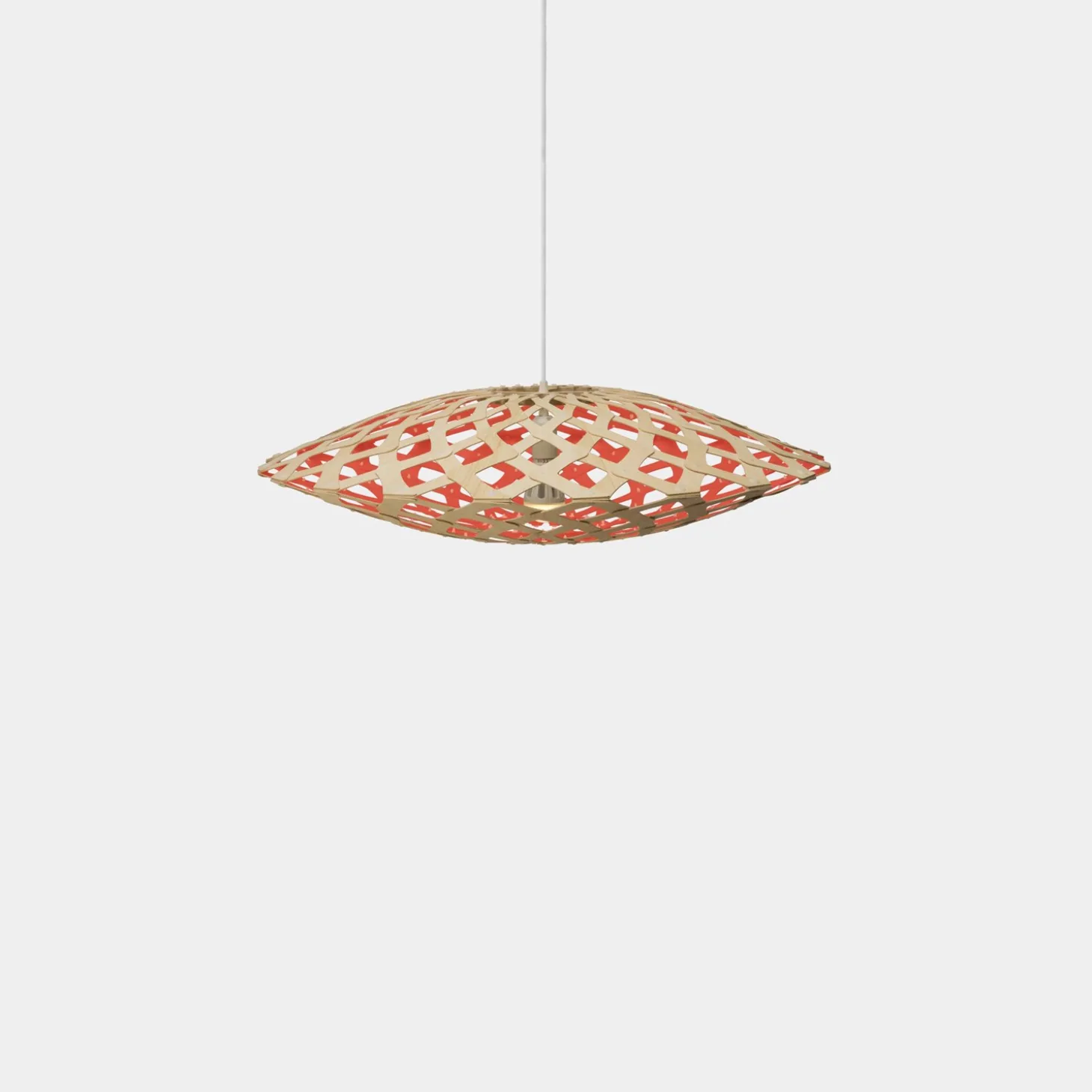 David Trubridge - Flax Pendel - Red, 80 cm