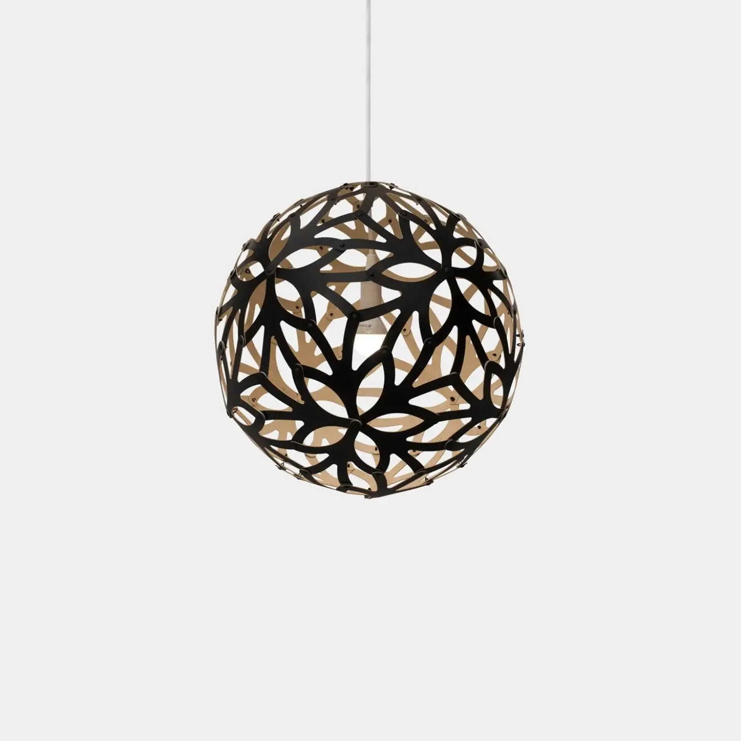 David Trubridge - Floral Pendel - Sort/natur Ø 80 cm
