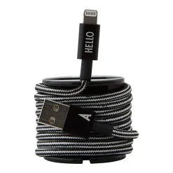 Design Letters - IPhone oplader kabel - "Z" - Sort/Hvid