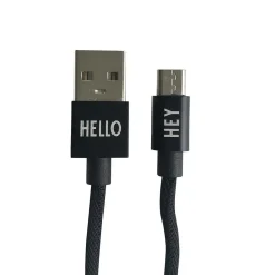 Design Letters - Oplader kabel - USBC - Sort