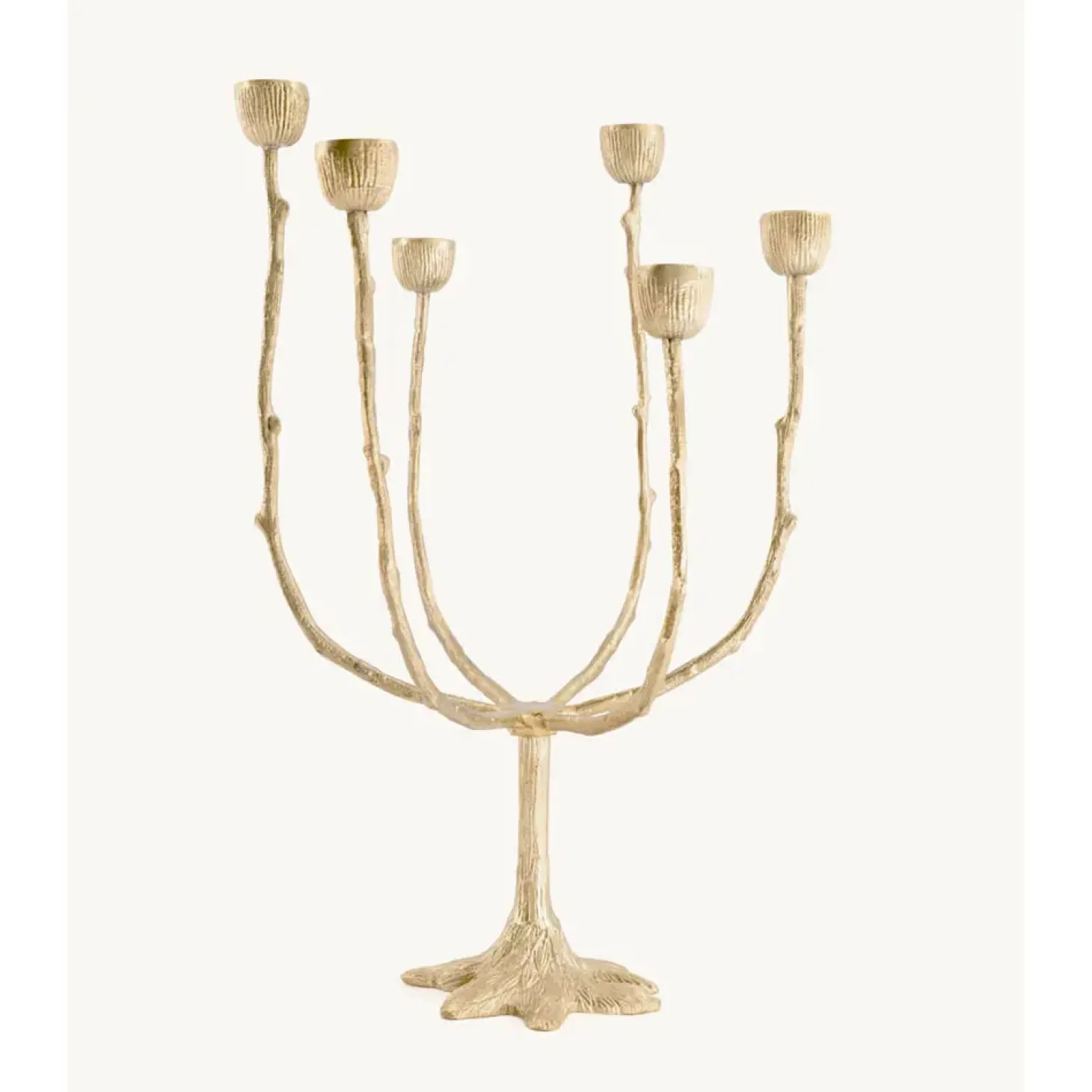 Doing Goods - Lysestage - 6 armet lysestage - Misty Multi - Messing/Brass