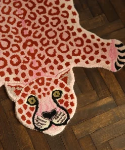 Doing Goods - Pink Leopard Gulvtæppe - Small