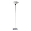 Dyberg Larsen - DL31 Opal gulvlampe - Opal hvid og Krom, Ø: 31 cm x H: 133 cm