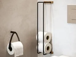 Ekta Living - Toiletrulleholder - Sort metal
