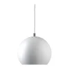 Frandsen Lighting - Ball pendel - hvid mat (Ø 18 cm) m. hvid stofledning