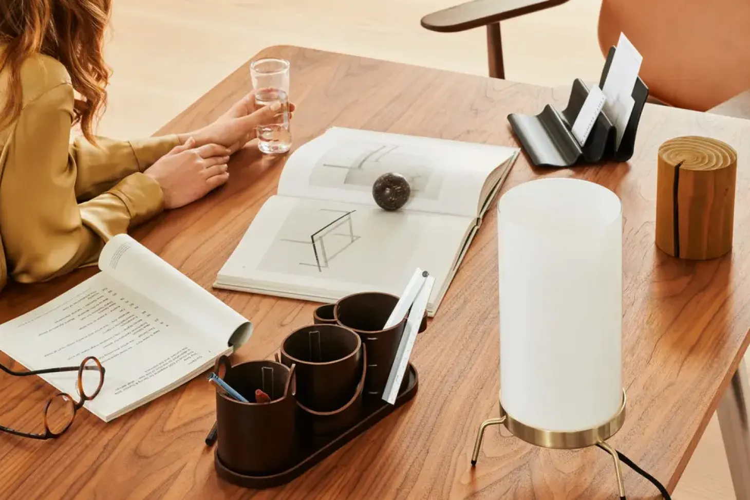 Fritz Hansen - Bordlampe - PM-02 - Messing/Glas