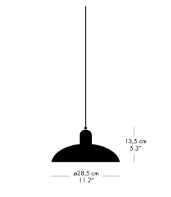 Fritz Hansen - Kaiser Idell 6631-P - Pendel - Hvid - Krom