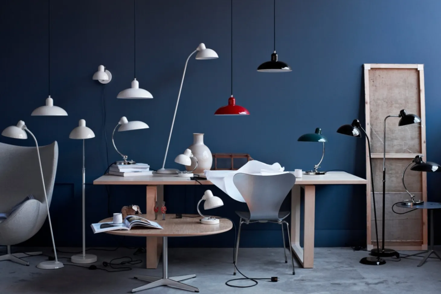 Fritz Hansen - Kaiser Idell 6631-P - Pendel - Rød - Krom
