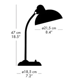 Fritz Hansen - Kaiser Idell 6556-T - Bordlampe - Hvid
