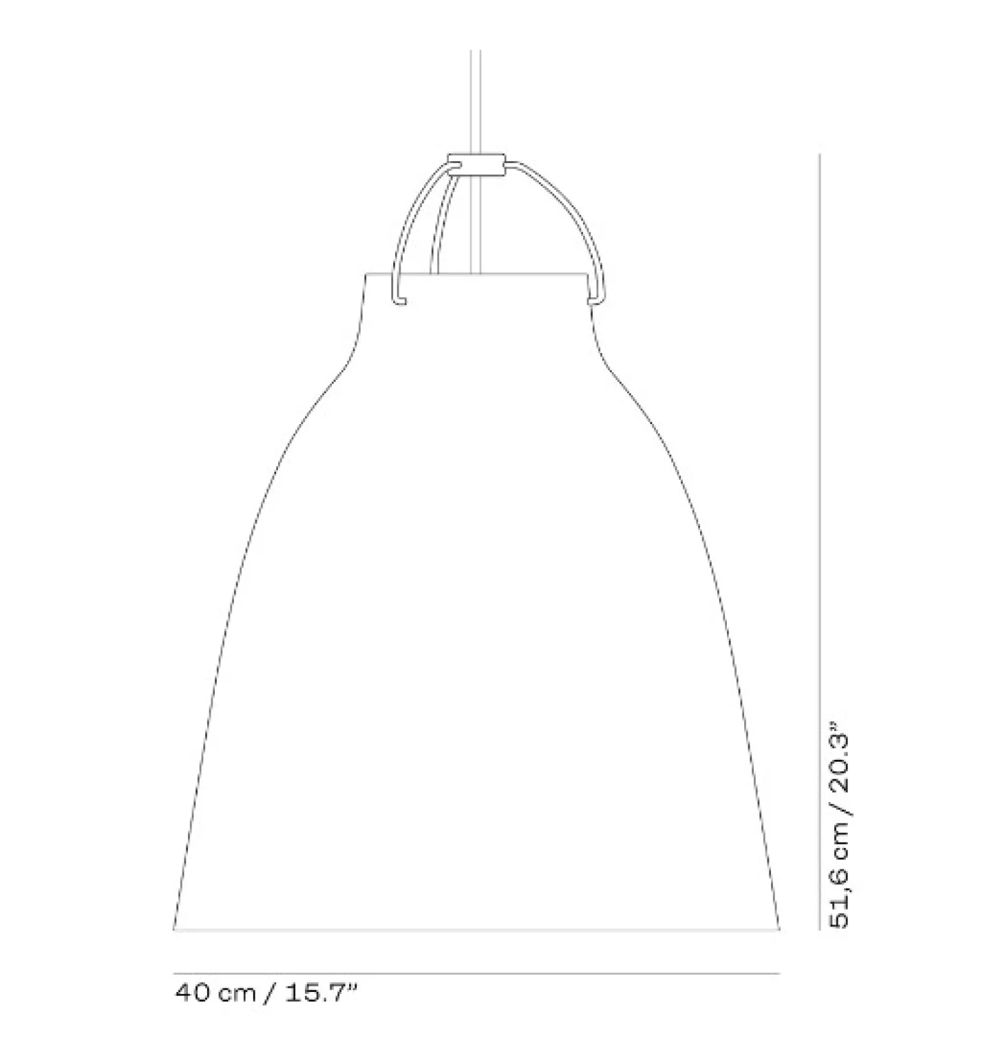 Fritz Hansen - Loftlampe - Caravaggio™ Matt - Sort - P3 Large
