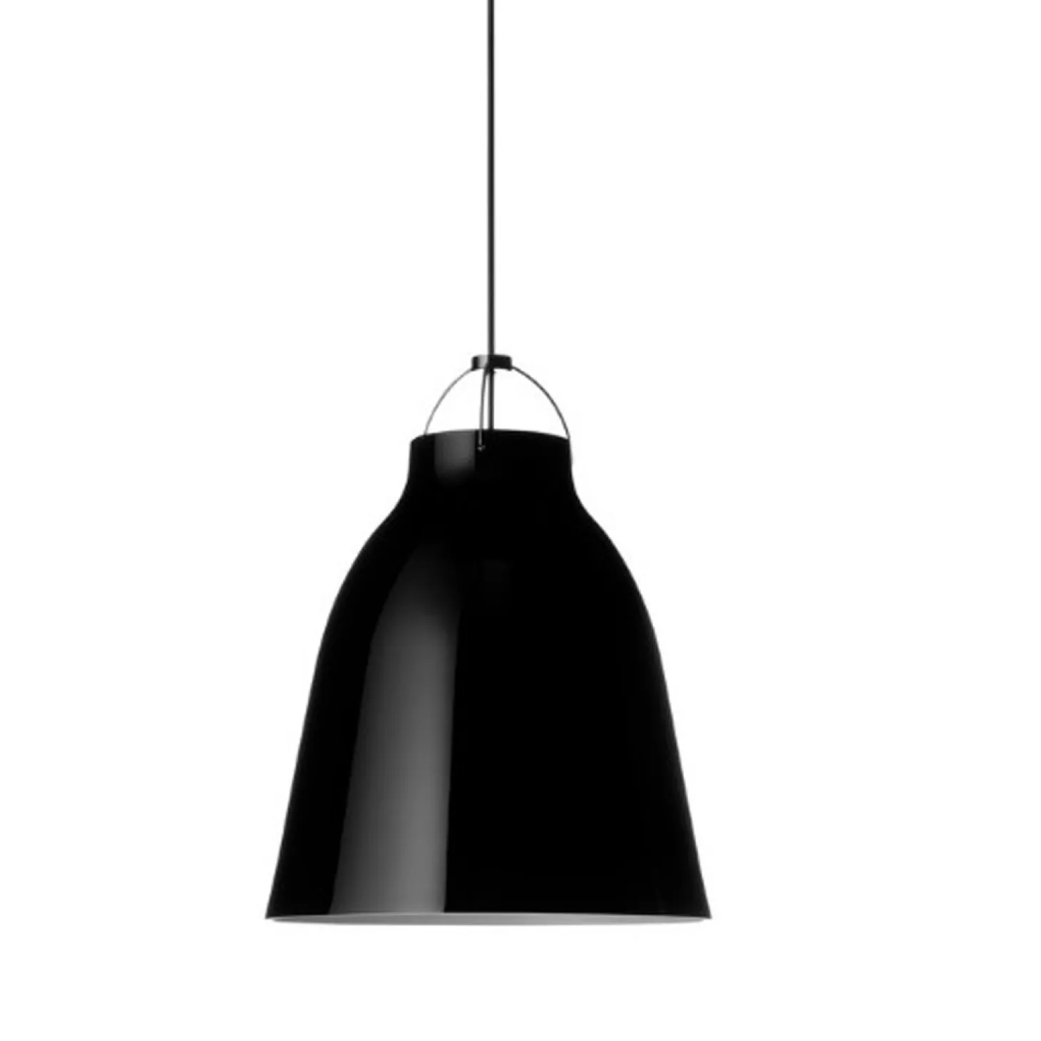 Fritz Hansen - Loftlampe - Caravaggio - Sort - P3 Large - Grå ledning 6m