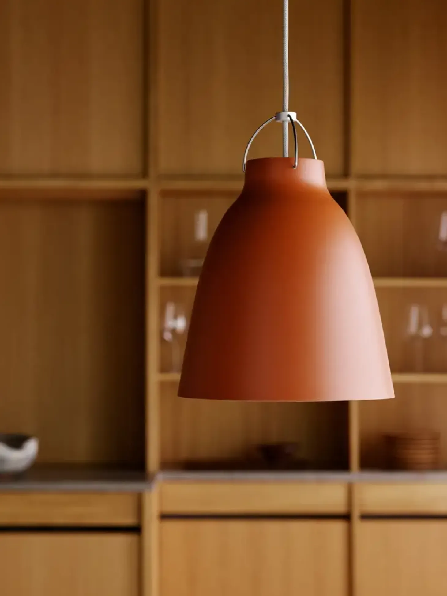 Fritz Hansen - Loftlampe - Caravaggio™ Matt - Rust Rød - P1 Small