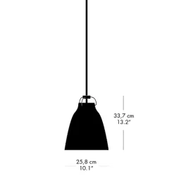 Fritz Hansen - Loftlampe - Caravaggio™ Matt - Varm Grå - P2 Medium