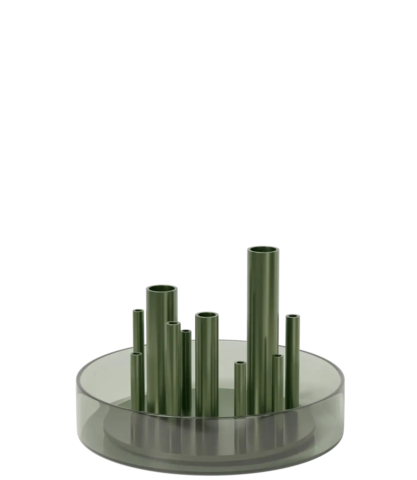 Frtiz Hansen - Ikeru Low Vase - Forest Green - 19x13 cm