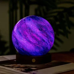 Gingko - AstraGlass light Bordlampe - Large - Galaxy Breeze - 12x13 cm
