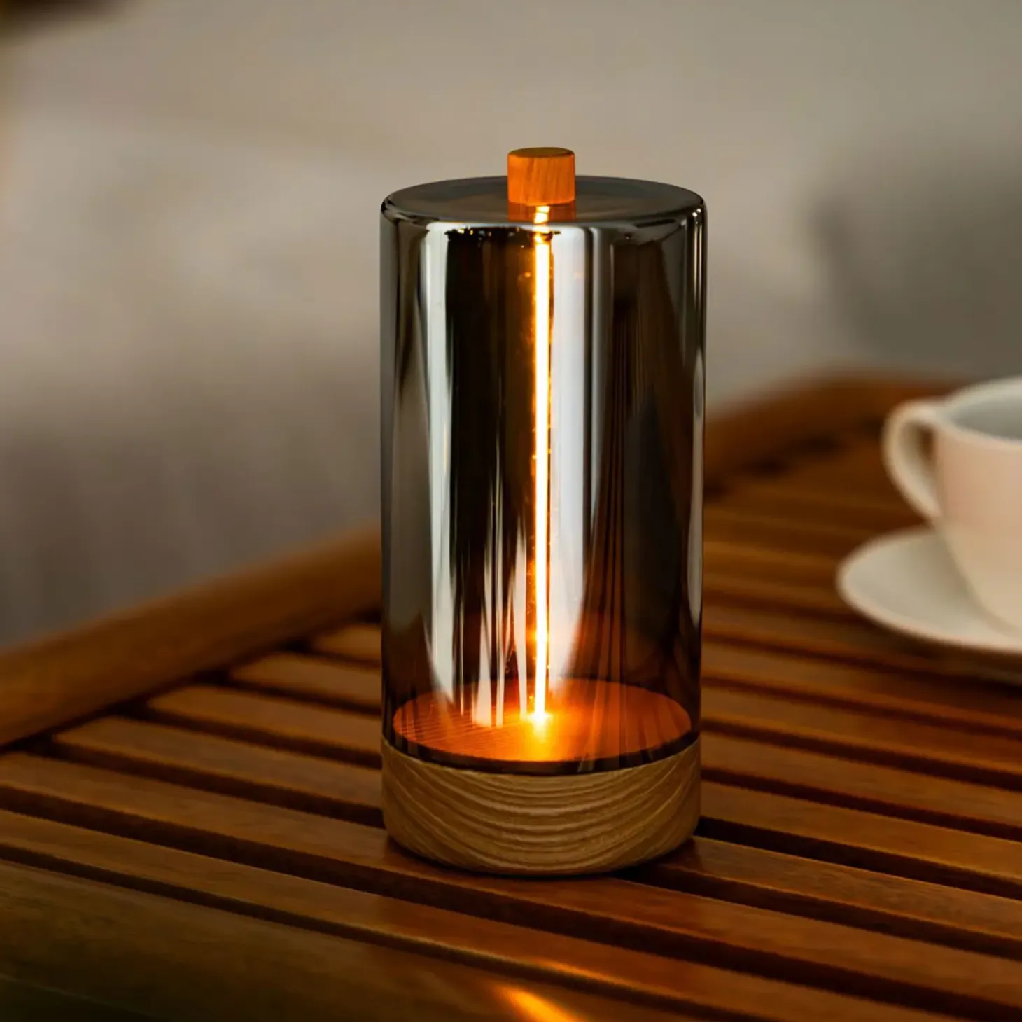 Gingko - Bordlampe - Solis Drift Light - Hvid Ask