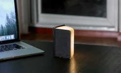 Gingko - LED Smart Booklight - Black Leather - Mini