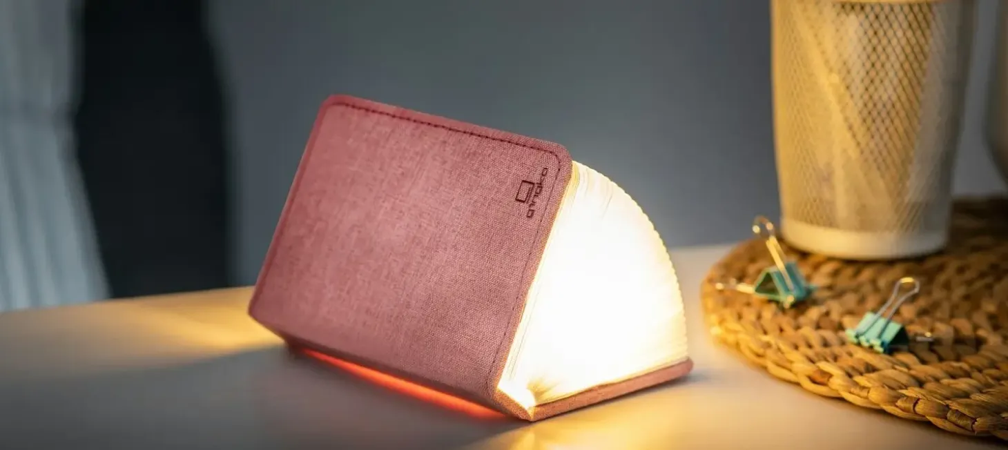 Gingko - LED Smart Fabric Booklight - Blush Pink - Mini