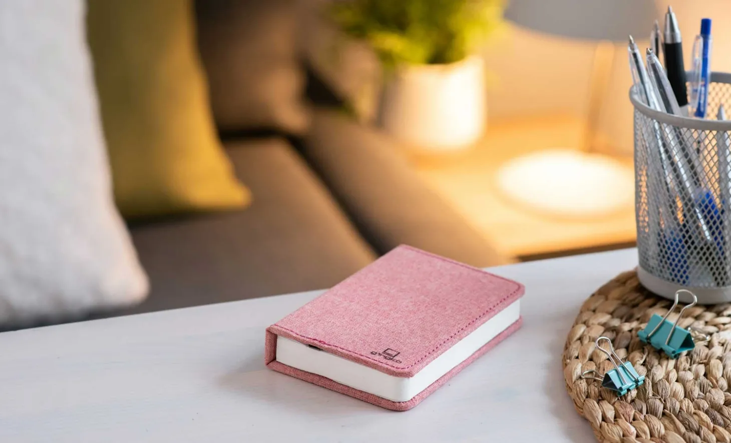Gingko - LED Smart Fabric Booklight - Blush Pink - Mini