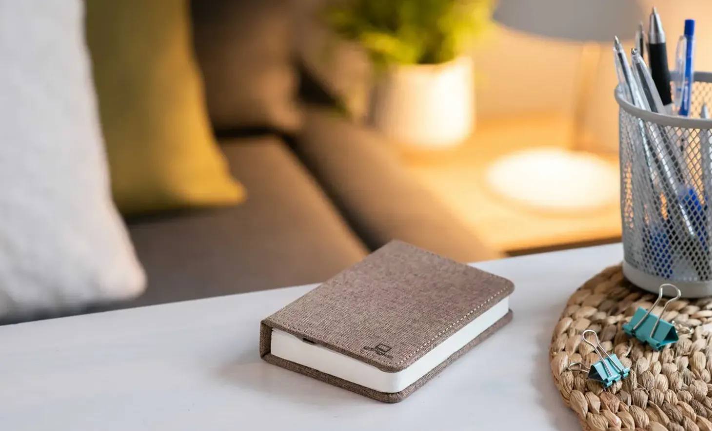 Gingko - LED Smart Fabric Booklight - Coffee Brown - Mini
