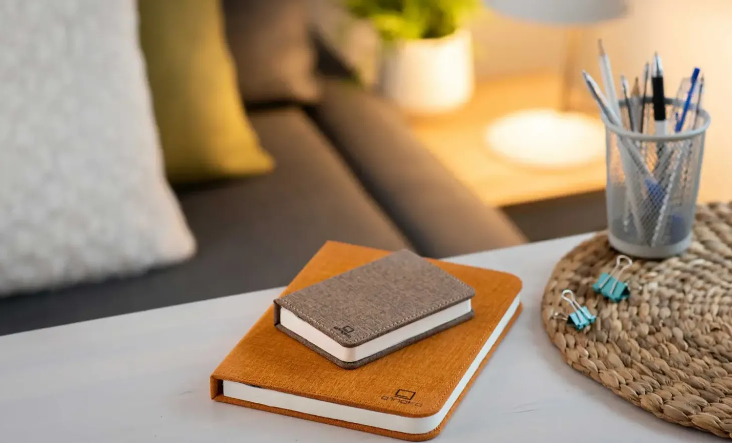 Gingko - LED Smart Fabric Booklight - Coffee Brown - Mini