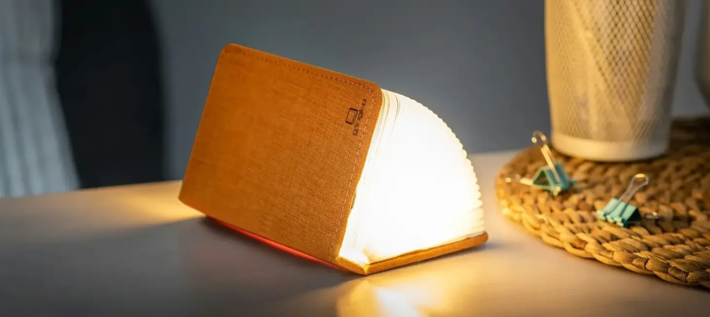 Gingko - LED Smart Fabric Booklight - Harmony Orange - Mini
