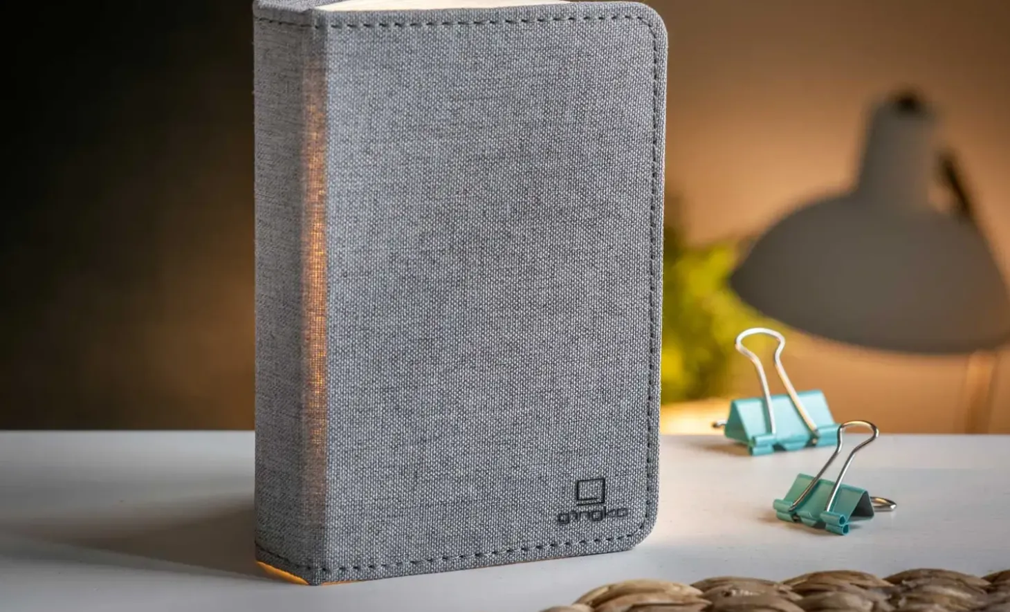 Gingko - LED Smart Fabric Booklight - Urban Grey - Mini