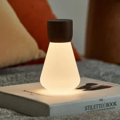Gingko - Pentagon Light bulb Lamp Mini Natural Walnut Wood