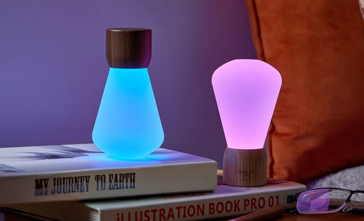 Gingko - Pentagon Light bulb Lamp Large White Ash Wood