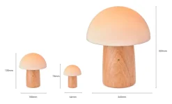 Gingko - Super Mini Alice Mushroom Lamp - White Ash