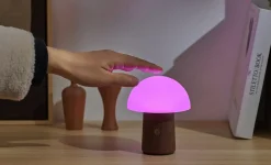 Gingko - Super Mini Alice Mushroom Lamp - Walnut