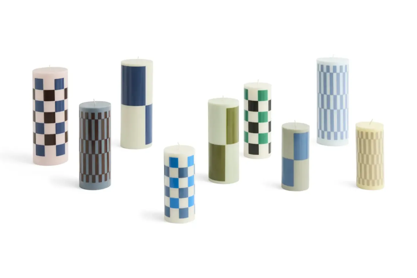 Hay - Bloklys - Column - Small - Grey & Blue