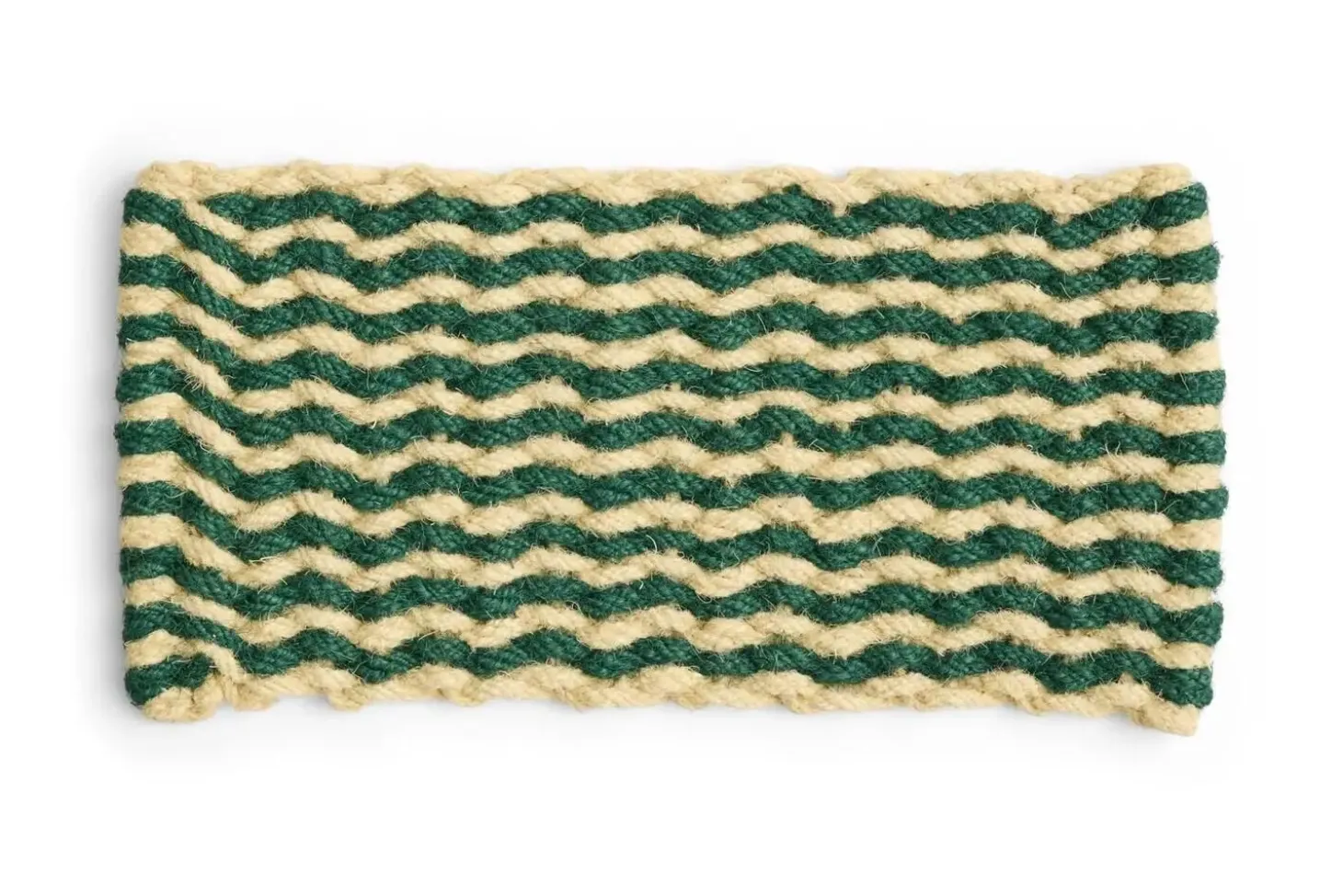 Hay - Coco Door Mat - Dark Green & White - Dark green and white - 619