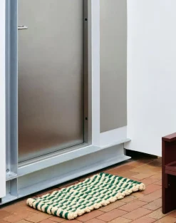 Hay - Coco Door Mat - Dark Green & White - Dark green and white - 619