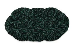 Hay - Coco Door Mat - Swirl - Green and black