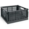 HAY Colour Crate - Large Square - Charcoal