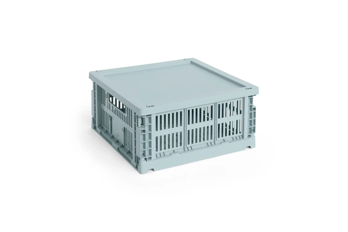 HAY Colour Crate Lid Plastic - Medium Square / Cube - Dusty blue